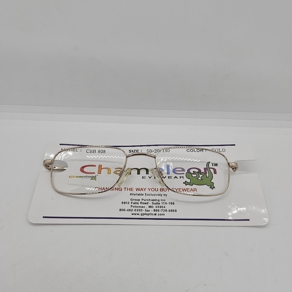 NEW Chameleon Eyewear gold tone wire frame glasses FOR FRAMES ONLY